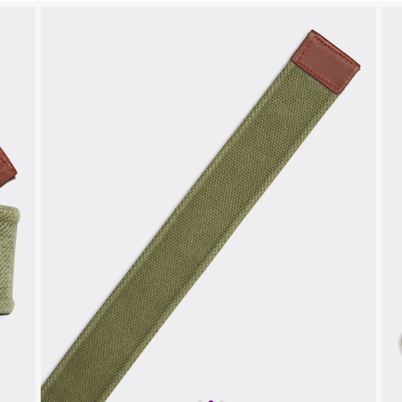 NWT VINEYARD VINES Island Canvas/Leather Belt - Picture 2 of 3